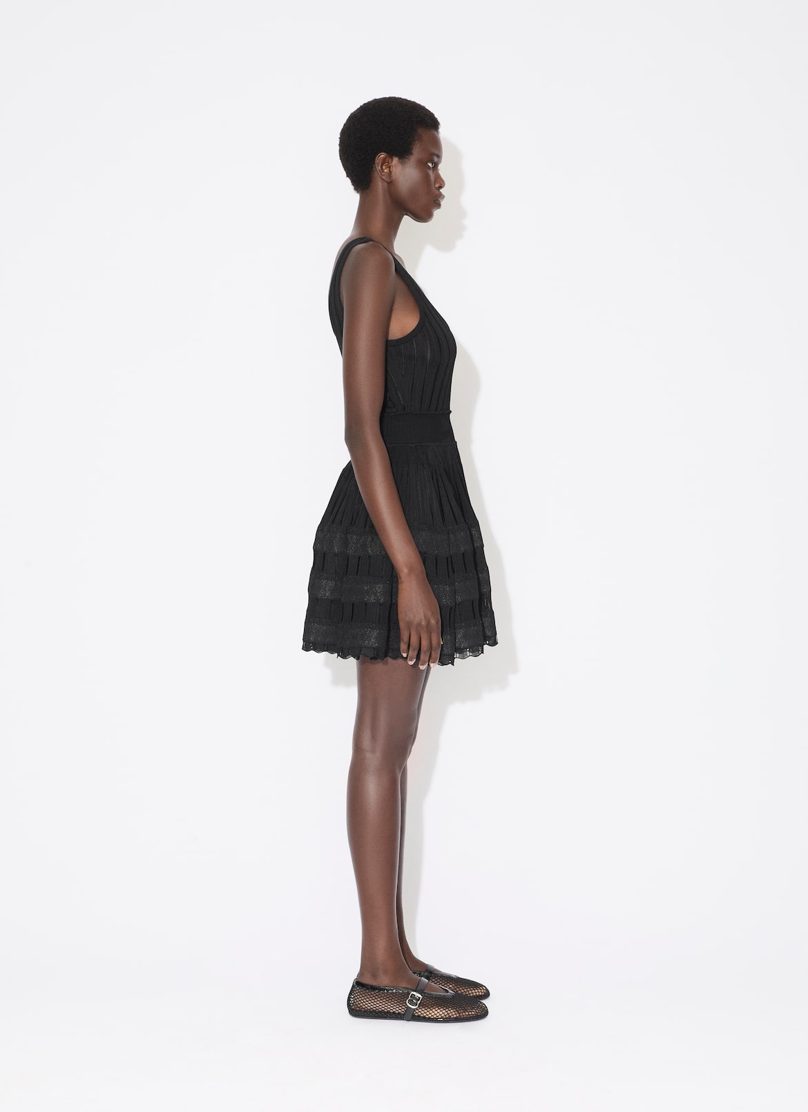 Shiny crinoline dress ALAÏA BLACK SHINY CRINOLINE DRESS